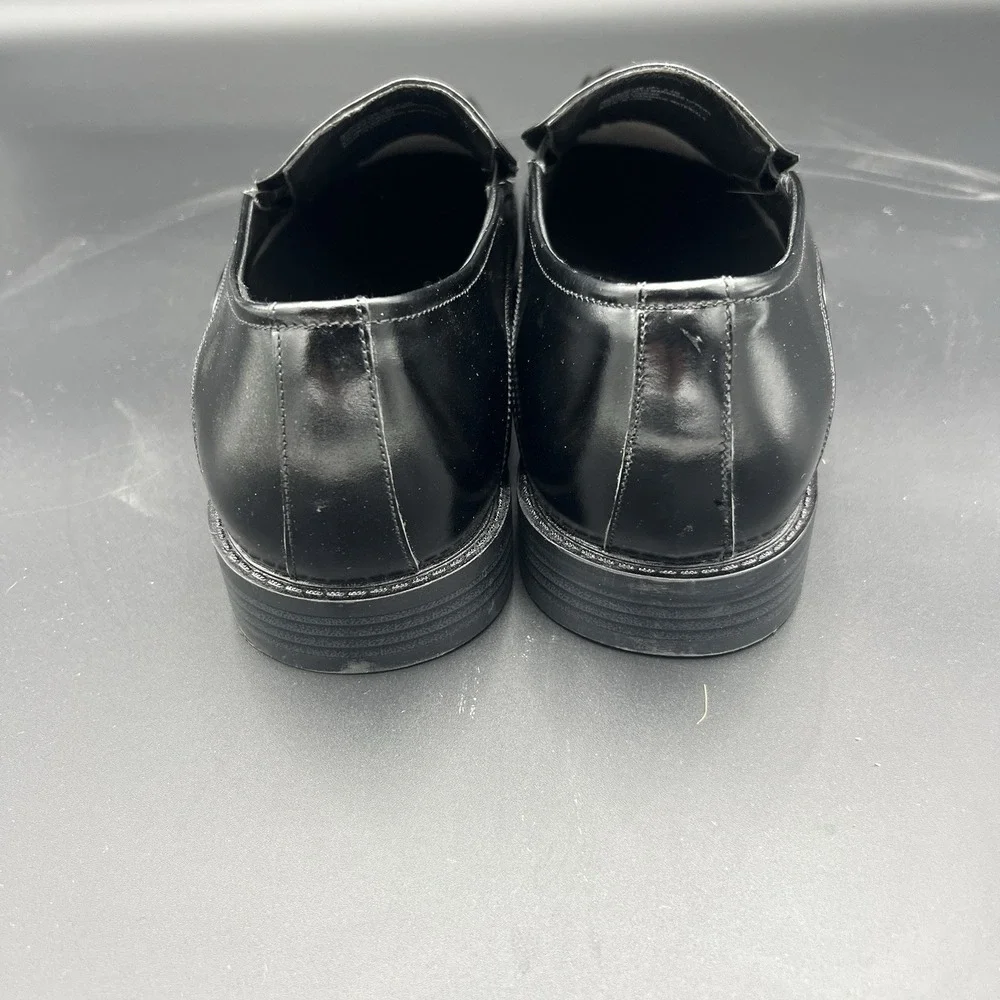 Stacy‎ Adams 20166-001 Men's 9.5M Black Leather Slip-On Dress Shoes Loafers
